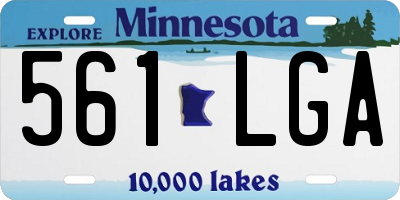 MN license plate 561LGA