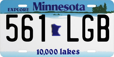 MN license plate 561LGB