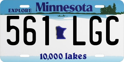 MN license plate 561LGC