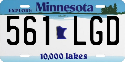MN license plate 561LGD