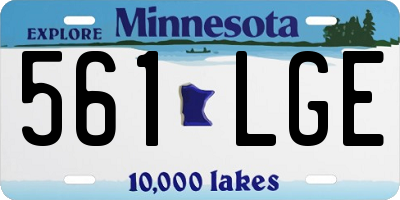 MN license plate 561LGE
