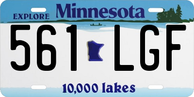 MN license plate 561LGF