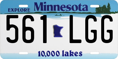 MN license plate 561LGG