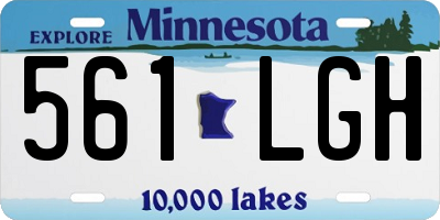 MN license plate 561LGH