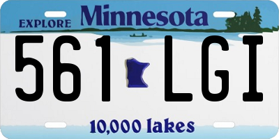 MN license plate 561LGI