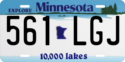 MN license plate 561LGJ