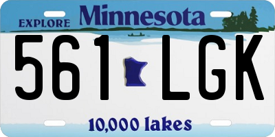 MN license plate 561LGK