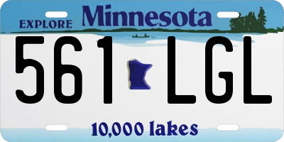 MN license plate 561LGL