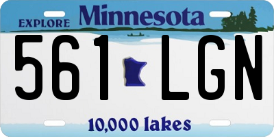 MN license plate 561LGN