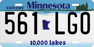 MN license plate 561LGO
