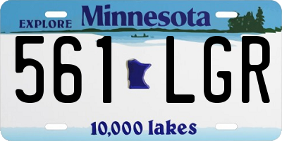 MN license plate 561LGR