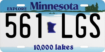 MN license plate 561LGS