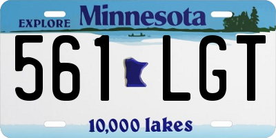MN license plate 561LGT