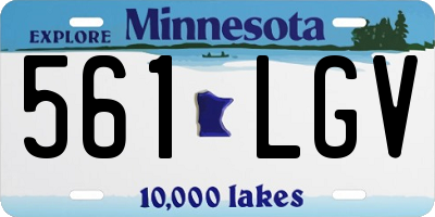 MN license plate 561LGV