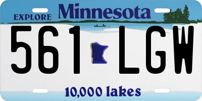 MN license plate 561LGW