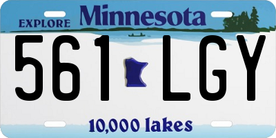 MN license plate 561LGY