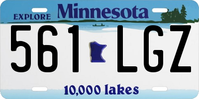 MN license plate 561LGZ