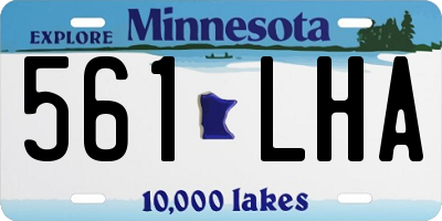 MN license plate 561LHA