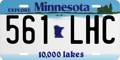 MN license plate 561LHC