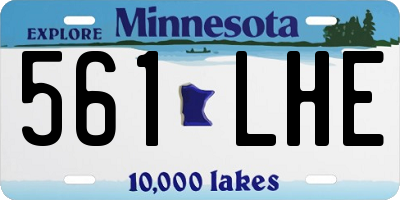 MN license plate 561LHE