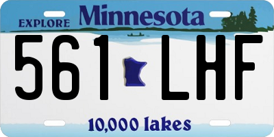 MN license plate 561LHF