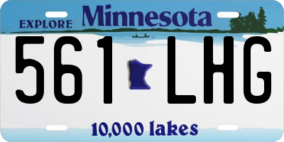 MN license plate 561LHG