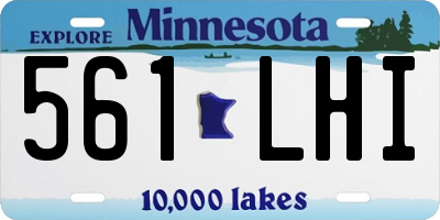 MN license plate 561LHI