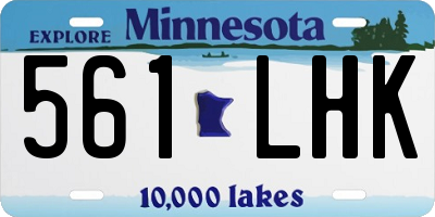 MN license plate 561LHK
