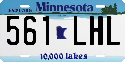 MN license plate 561LHL