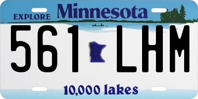 MN license plate 561LHM