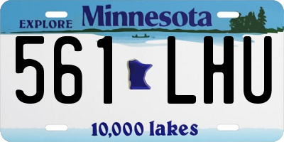 MN license plate 561LHU