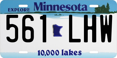 MN license plate 561LHW