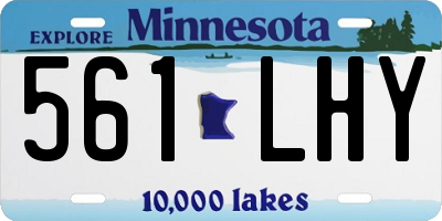 MN license plate 561LHY