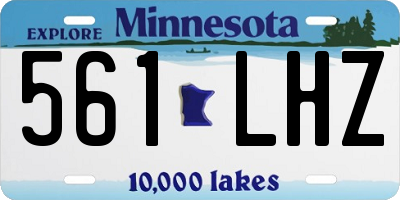 MN license plate 561LHZ