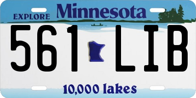 MN license plate 561LIB
