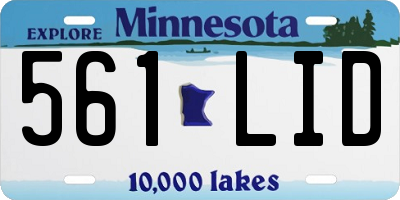 MN license plate 561LID