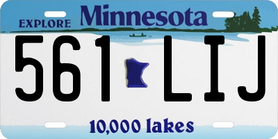 MN license plate 561LIJ