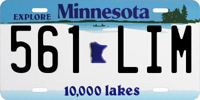 MN license plate 561LIM