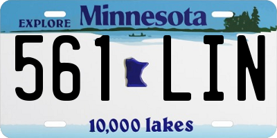 MN license plate 561LIN