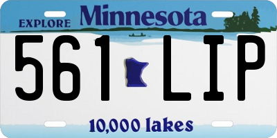 MN license plate 561LIP