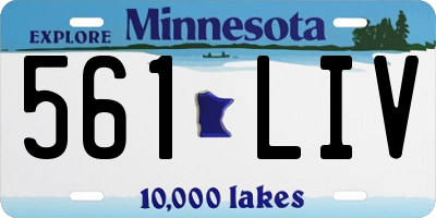 MN license plate 561LIV