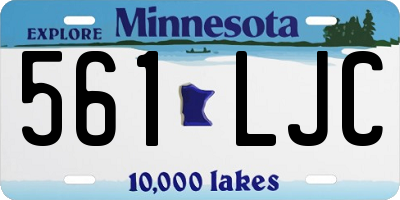 MN license plate 561LJC
