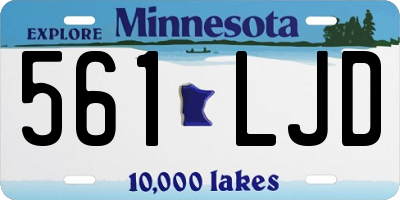 MN license plate 561LJD
