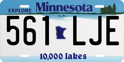 MN license plate 561LJE