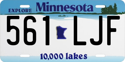 MN license plate 561LJF