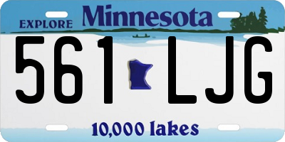 MN license plate 561LJG