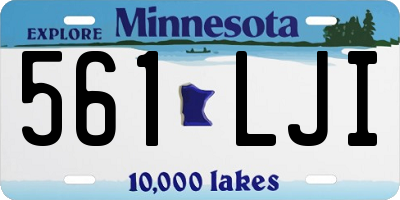 MN license plate 561LJI