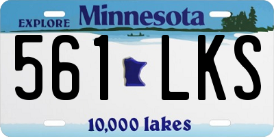 MN license plate 561LKS