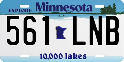 MN license plate 561LNB