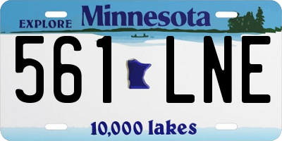MN license plate 561LNE